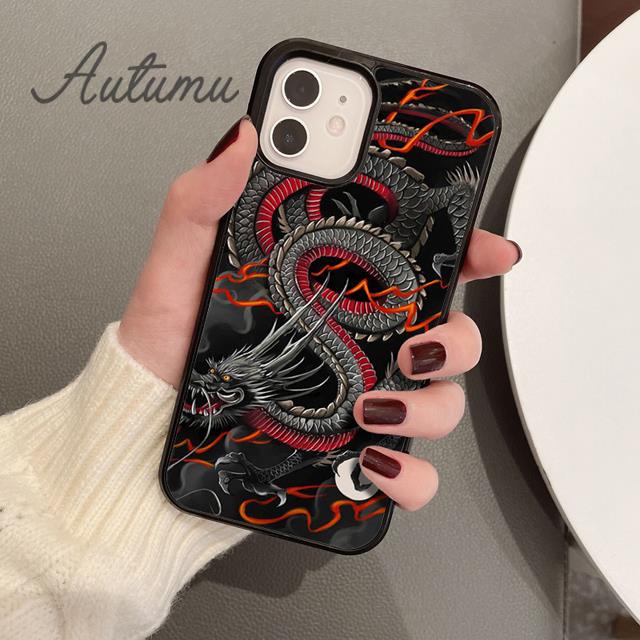 Chinese Dragon Phone Case for iPhone 11 12 13 14 Pro Max Mini X XR XS SE 2020 6S 7 8 Plus Samsung Galaxy S21 S22 Shell Coque