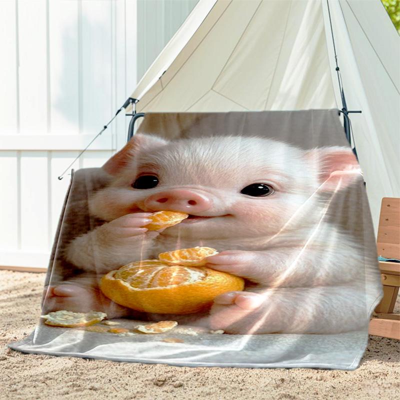1pc dog pattern blanket, all season lightweight home office outdoor nap multifunctional blanket