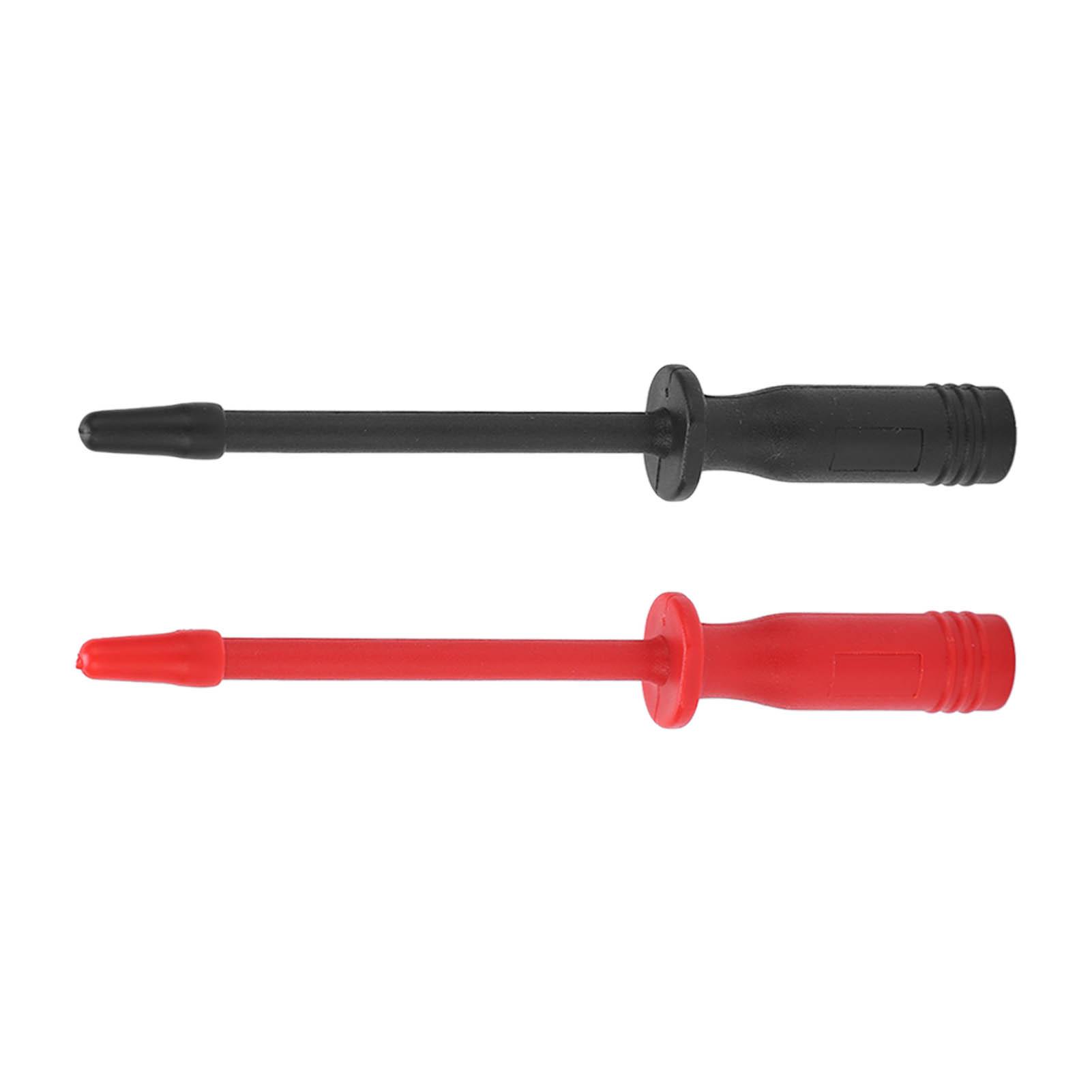 

2PCS J.30016 Piercing Probe Multimeter Test Hook with 4mm Connector Port Car Repair Test Hook Insulation Test Needle