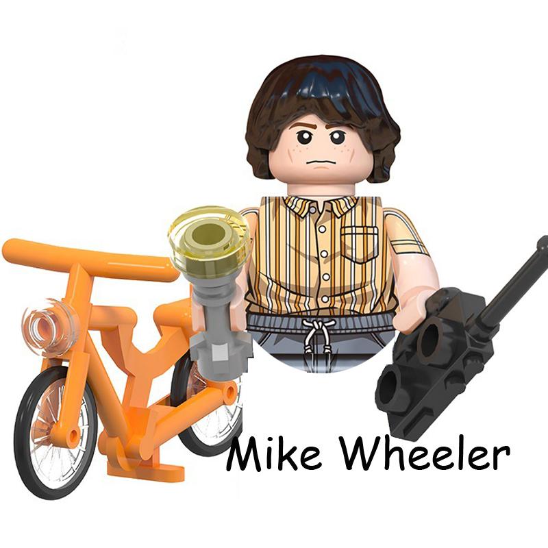 The Terrible Movie Upside Down Dustin Mike Lucas Will Eleven Model Building Blocks Enlighten Action Figure Toys For Children