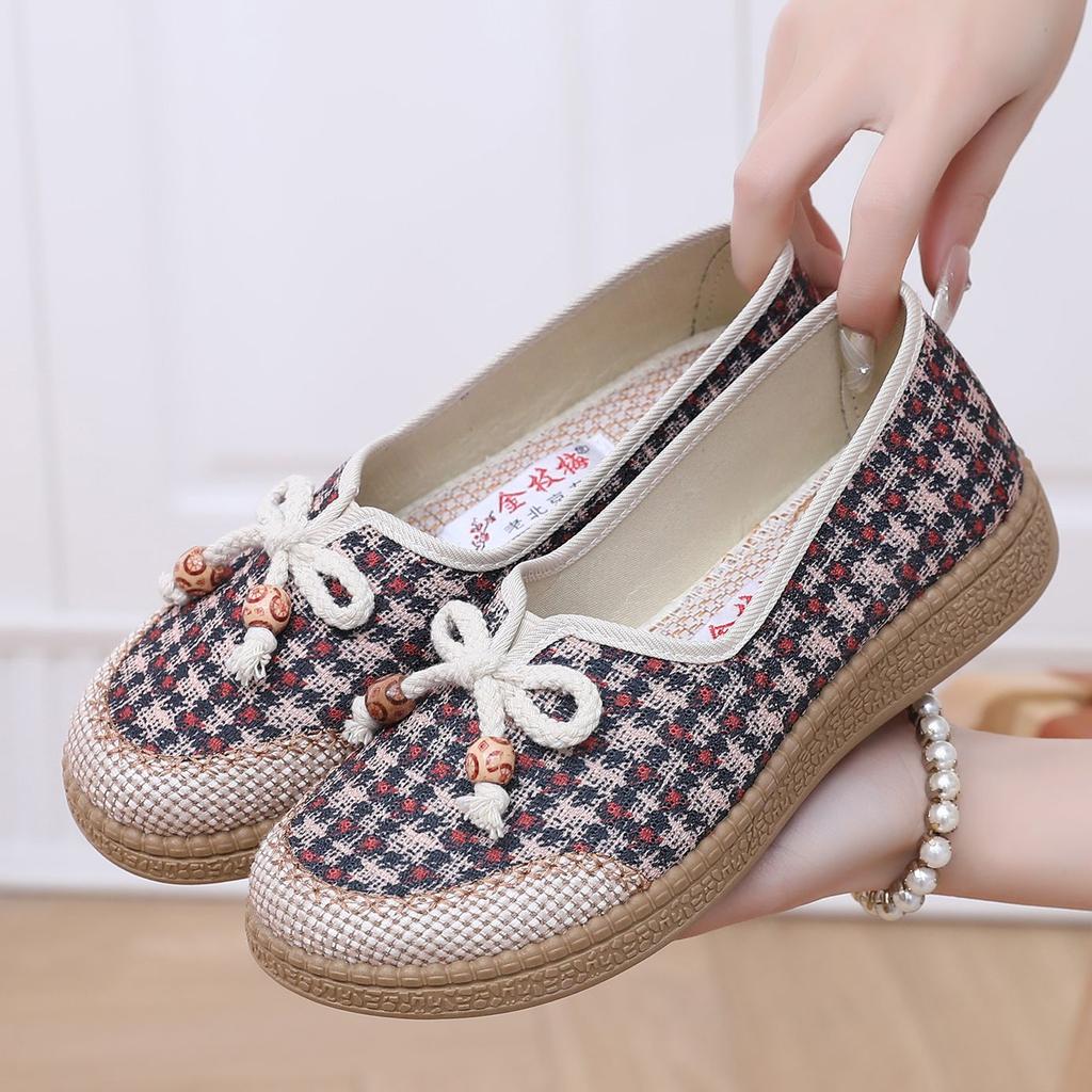 Soft Soled Anti Slip Fabric Shoes for Middle-aged and Elderly People Casual Canvas Shoes for Women