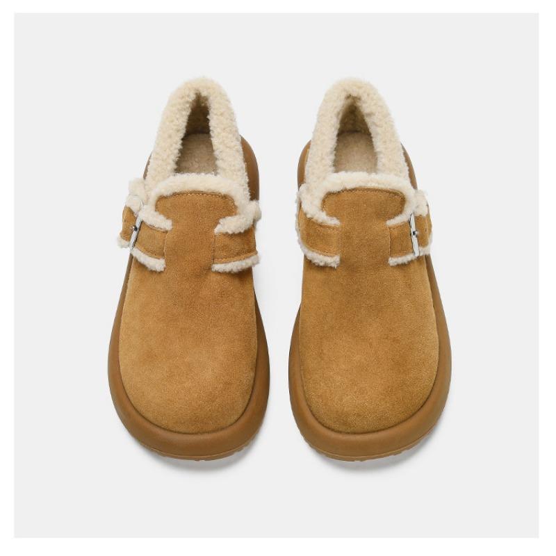 

бархатные ботинки-бини на толстой подошве женские зимние новые с круглым носком кожаные меховые туфли повседневные зимние ботинки хлопковые туфли 35 малиновый