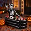 Wiederverwendbarer Getränkekühler für Picknick Halloween Aufblasbarer Totenkopf Eisbehälter, Piraten Skelett Kühler Party, Große Kapazität PVC Behälter Verdickt Tragbar