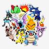 50Pcs Pokemon Anime Stickers Pikachu Sticker Pack Waterproof Phone Case Cute Laptop Skin Kawaii Stationery Art Supplies