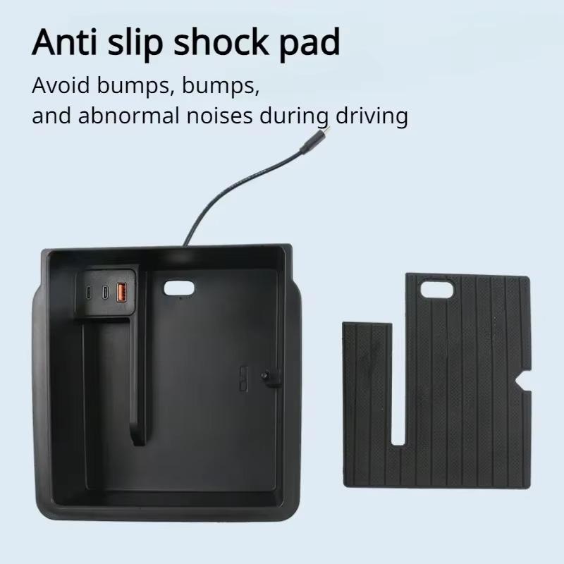 Storage Box Expansion Dock for Tesla New Model 3+ Highland 2025 Central Control Armrest Box Glasses Holder Eyeglass Storage Box