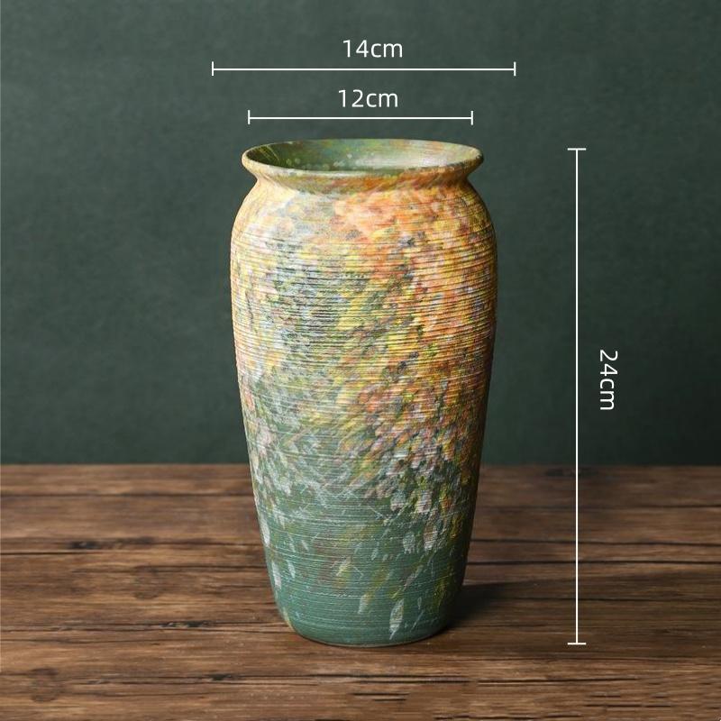 Keramikvase Handgefertigt Grobkeramik Blumenvase Keramik Handwerk Blumenarrangement Zubehör Heimdekoration
