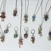 Wood Block Robot Pendant Necklace Adjustable Length Punk Neckchain Stylish Leather Cord Accessory Fade Resistant Chokers