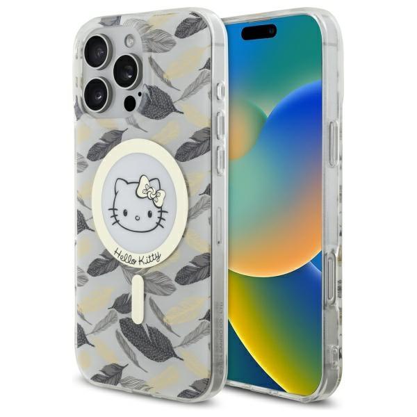 Hello Kitty Hkhmp16Xhgleh Iphone 16 Pro  Max 6.9 Biały/White Hardcase Iml Golden Leaves Magsafe