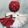 Doll Skirt Dresses Clothes Set For ob22 ob24 azone Dolls Lace Suspender Skirt Shirt with Beret For Blythe Dolls Accessories