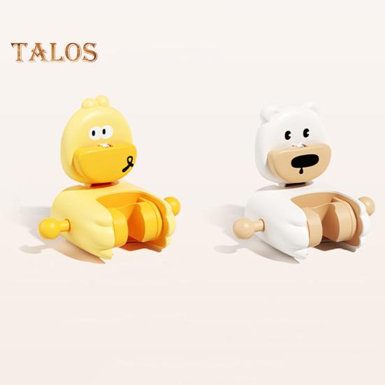 Shower Rack Cartoon Bear Duck Shape Wall-mounted Suction Cup Shower Holder Strong Load-Bearing Capacity Hook Design Shower Shelf