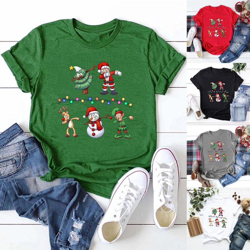 

Spring/Summer Snowman Print Short Sleeve T-shirt M