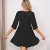 Ladies Fashion Color Loose Waist Short Sleeve Skirt Dress Party Sequin Dress