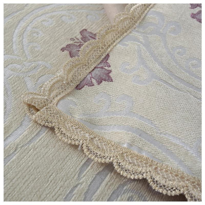 Soffkudde Enkel Ny Europeisk Stil Chenille Jacquard Soffhandduk Spets Halkskydd Kuddfodral