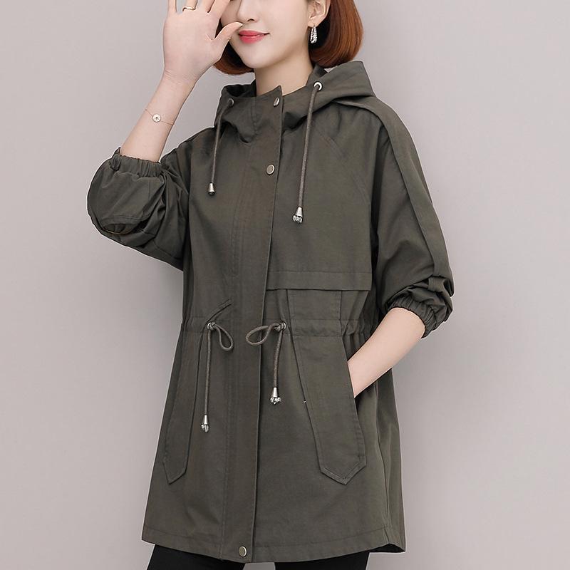 

Жіночий тренч середньої довжини - Весна/Осінь 2024, Повсякденний, Розміри від маленького до великого L (suggested for 115-130 jin)