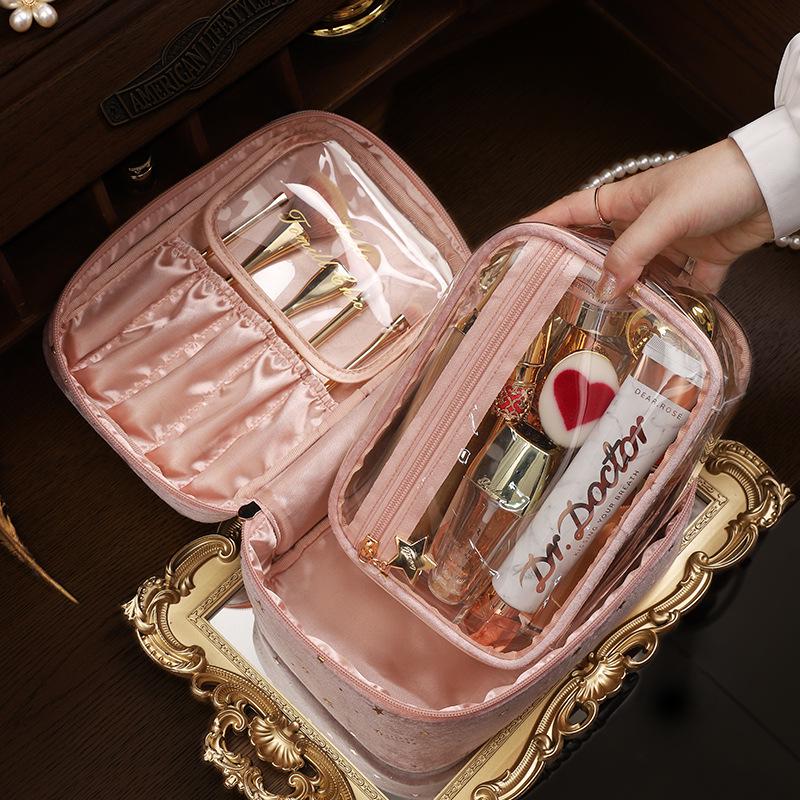 2025 Women's Large Capacity Velvet Cosmetic Bag - Portable, Stylish, Luxurious