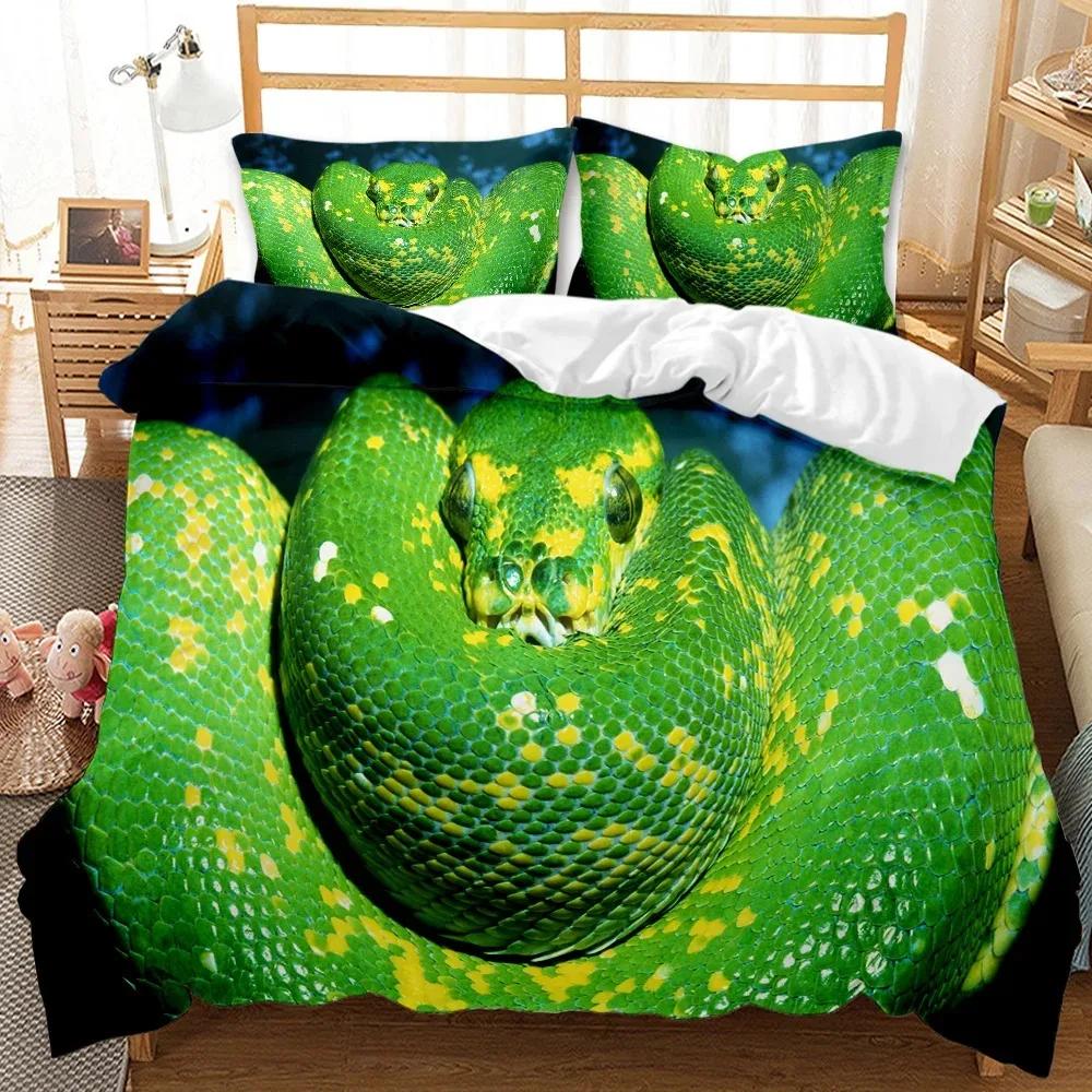 

Original Snake Pattern Duvet Cover Set King Size Snake Bedding Set With Pillowcase Quilt Cover Bedclothes Comforter Cover 70x133cm