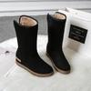 Internet Celebrity 2025 New Snow Boots Women's Flat Korean Version Medium Boots Children's Winter Velvet Thickened Thermal Cotton Shoes