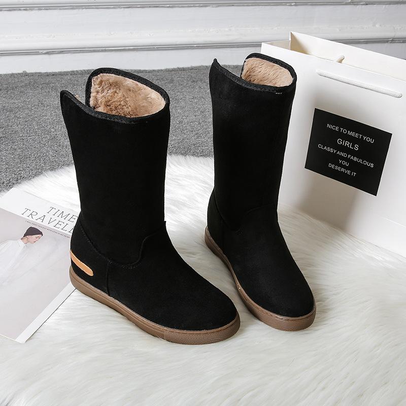 Internet Celebrity 2025 New Snow Boots Women's Flat Korean Version Medium Boots Children's Winter Velvet Thickened Thermal Cotton Shoes
