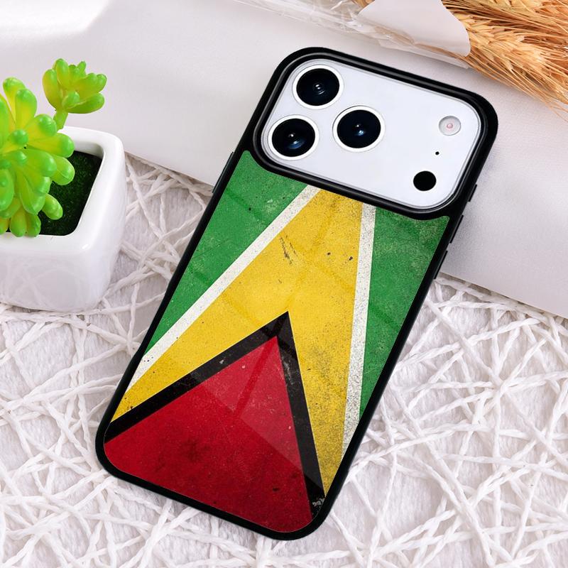 Guyana Flag soft Phone Case for iPhone 17 Air 16 15 11 12 14 13 Pro Max Shockproof Cover