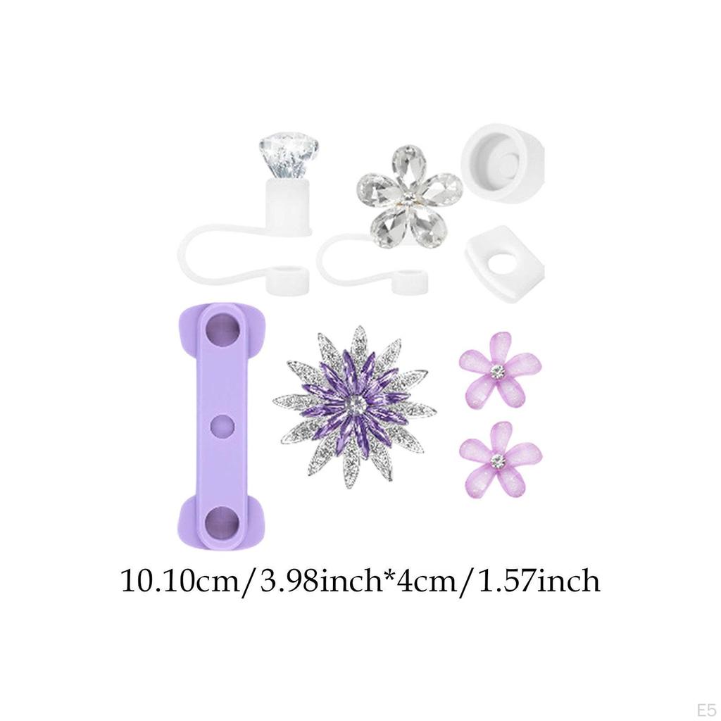 Cup -Accessoires Set, Charms, Ideal Gift for Tumbler, Stylish Spilling Stopper, Parts Ornament