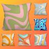 Abstract Art Swirl Graffiti  Pillow Case For Room Sofa Cushion Cover Suitable For Home Bedroom Decoration And Protector