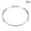 8/10/12Inch Heavy Duty Rim Guard Drum Hoop Rim Protector Hoop Silencers Snare Drum Hoops Replacement Silver-Plated Iron Frame