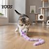 Ratón de Hierba Gatera para Gatitos Juguete de Felpa para Gatos con Hierba Gatera, Juguete de Roer Rata con Cola Larga, Gatito de Peluche Interactivo para Estimulación del Instinto de Mordida y Caza en Interiores
