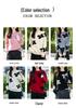 Women's 100% Pure Wool Color Block Jacquard Knit Sweater - Round Neck, Loose Fit, Thick for Autumn/Winter