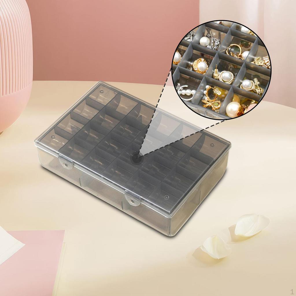 Compartmentalized Jewelry Box with Storage, Double Layer, Ideal for The Bedroom Or Home (necklaces