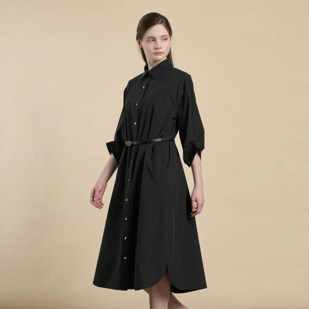 BCBG Spring Belted Roll Up Sleeve Dress B6s2o660