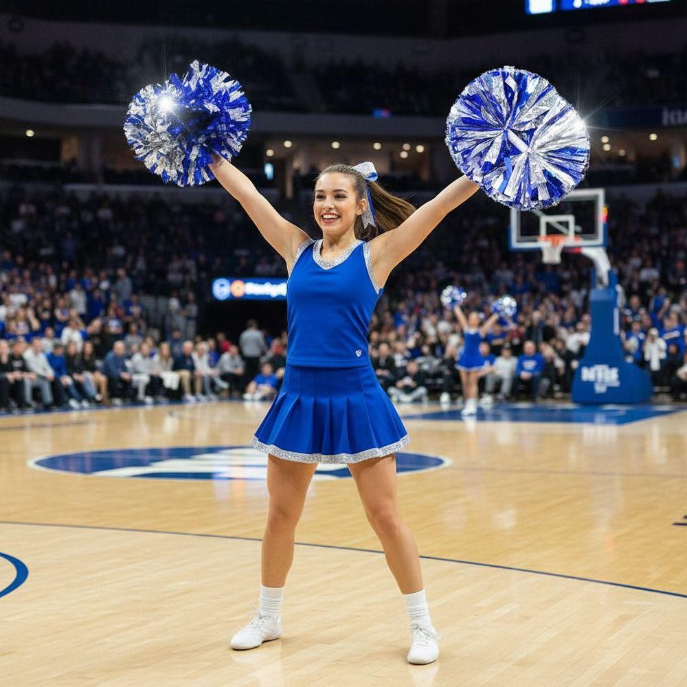 Multicolors Cheerleader Pom Poms 30cm*37cm Cheerleading Ball  Cheerleading Events