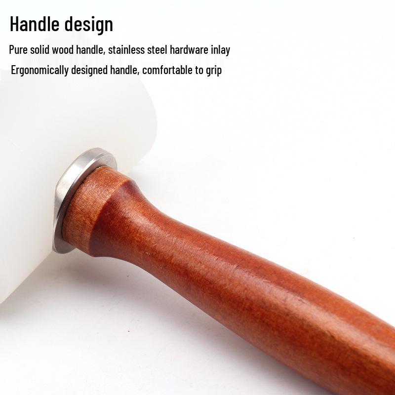 Handmade Beech Wood Leather Carving T-shaped Hammer