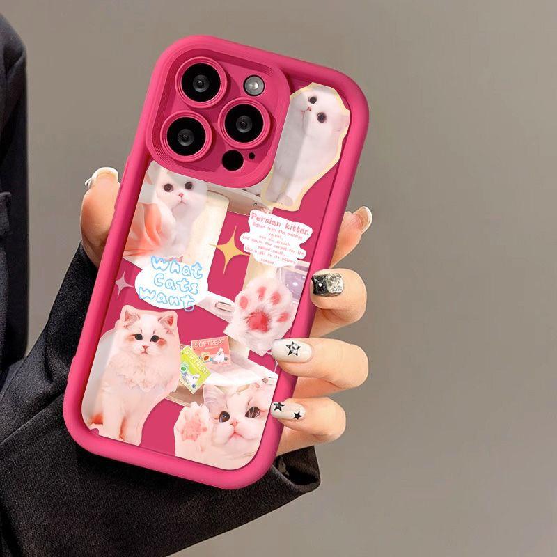 Sweet Cat Is Suitable for iPhone17 New Mobile Phone Case 15promax Couple Model 12/11 High Value 14