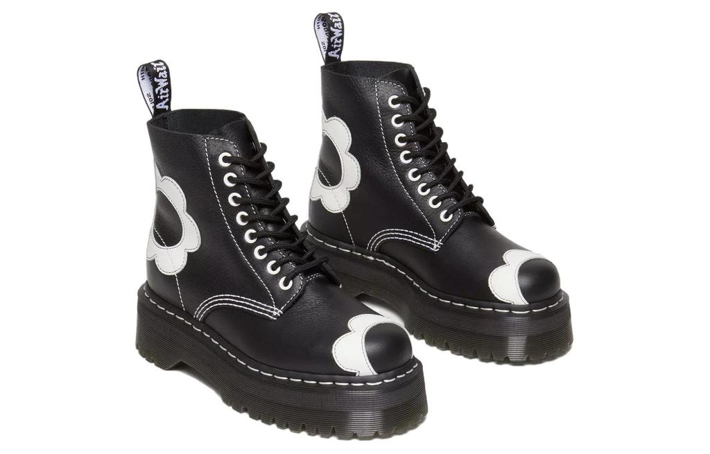 Women's Boots Dr.Martens Leather Crew Combat Boots Women's Black