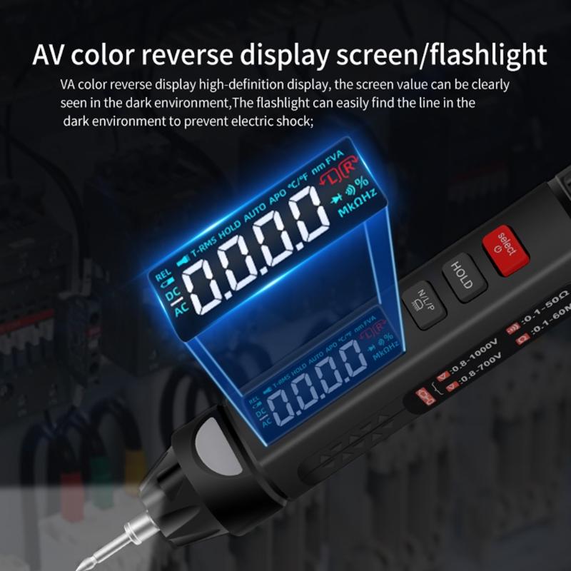 Voltage Testers Non-Contact Electrical Tester Phase Sequence Meter Electric Compact Pen with NCV LED Flashlight