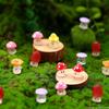 100/50 Stuks Miniatuur Paddenstoelen Gloeien 's Nacht Feeëntuin Decoratie Paddenstoel Hars Beeldjes Huis Decoratie Tafel Accessoires