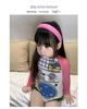 Korean Style Cartoon Lace One-Piece Swimsuit for Girls - Summer Graffiti Design for Small To Medium Children