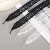 2.9CM Wide Fancy Lace Flat Shoelace For Sneakers Sweet Shoe Laces For Women Casual Shoestring Black White Shoe Accessorices