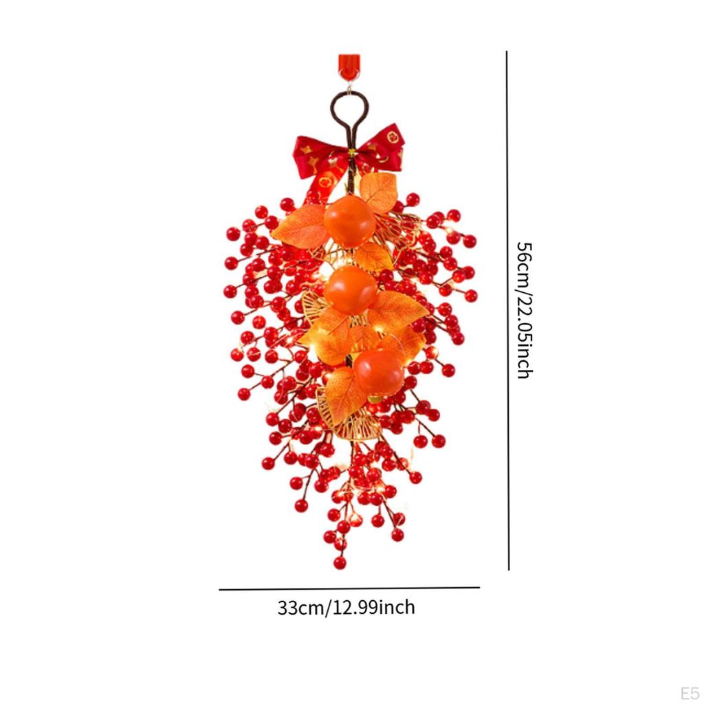 Chinesischer Jahreskranz Girlande Stilvoller Swag Frühlingsfest Türschmuck für Feiertag