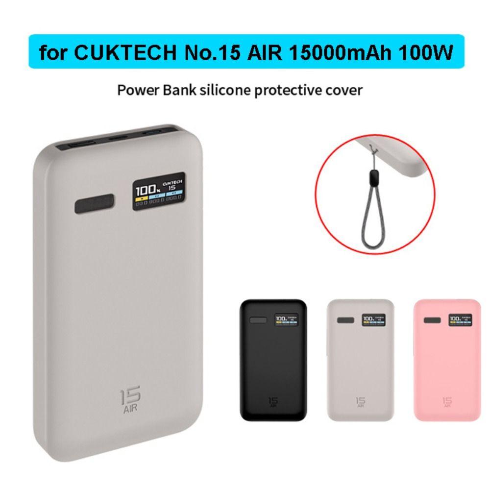 Shockproof Silicone Case Solid Color Dustproof Protective Case Soft Portable Carrying Case for CUKTECH No.15 AIR 15000mAh 100W