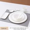 ZISIZ Gold Rim Bone China 8-Piece Dinnerware Set
