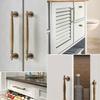 Yellow Bronze Retro French Cabinet Handle - Pure Copper for Wardrobe and Drawer