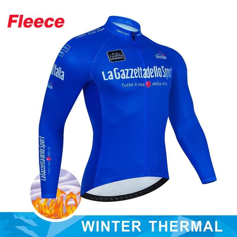 2023 New Cycling Jersey Winter Thermal Fleece Long Sleeve Cycling Clothing MTB Bike Clothes Cycling Bicycle Warm Jacket
