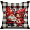 Valentine's Day Pillowcase New Black and White Plaid Love Villain Cushion Pillowcase Home Sofa Pillowcase