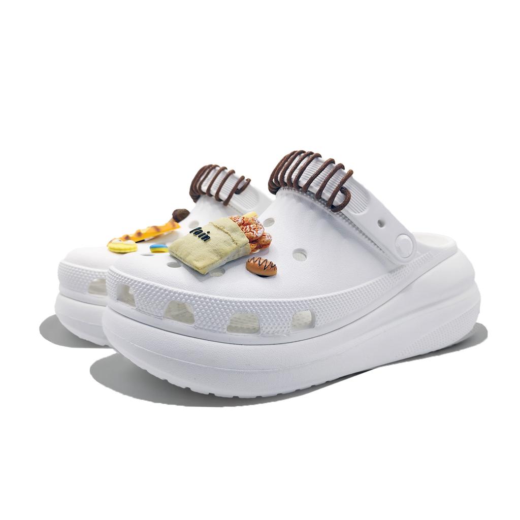 Crocs Crush Clog EVA Jinling Chaochuang Sweet and Cute Fresh Casual Hole Shoes Unisex White