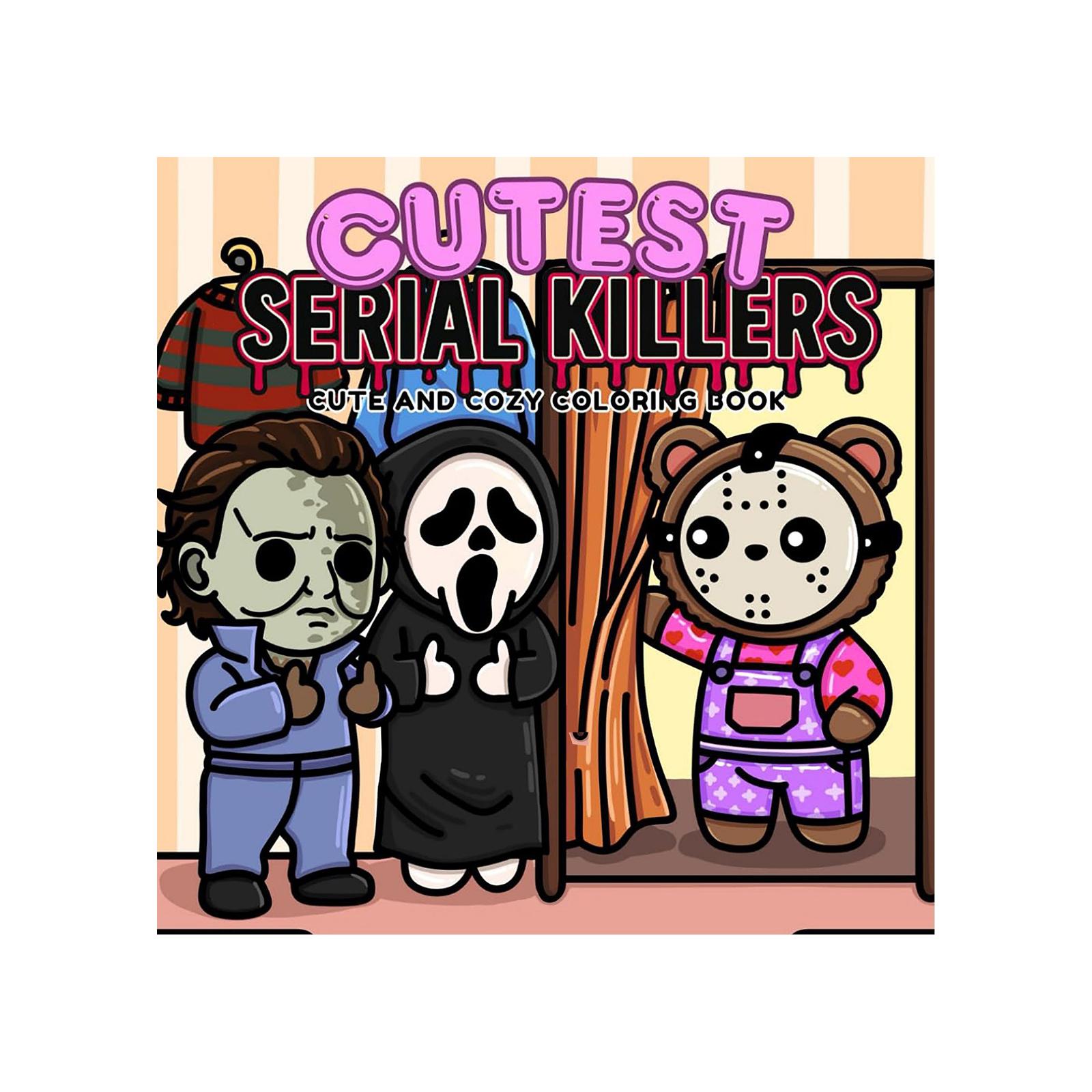 

Раскраска с жуткими мультфильмами для подростков, веселое и расслабляющее творческое занятие в мягкой обложке One Size