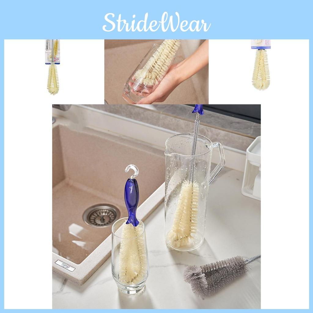 Handle Long Kitchen Scrubber For Efficient Cleaning Of Bottles And Glassware