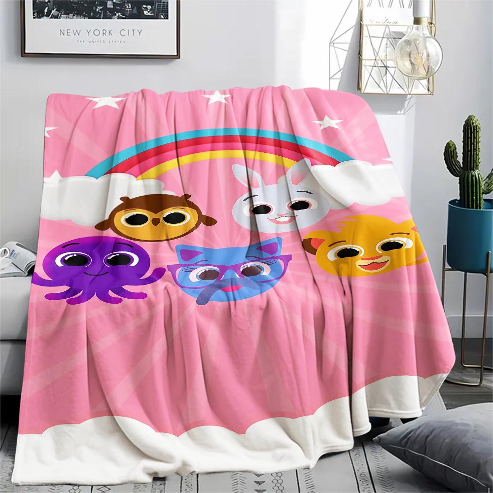 Bolofofos characters Print Flannel Blanket,High quality Comfortable for All Seasons,Home Decor,Warmth and Comfort,Perfect for Christmas Gifts