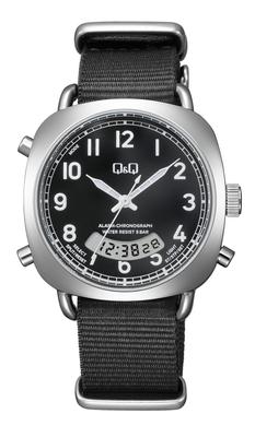 Citizen Q&Q Watch, 5 ATM Water Resistant, Analog-Digi, A38A-001PK, Black