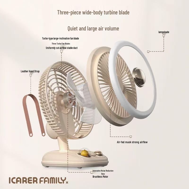 New Wall-Mounted Mini Portable Desk Fan with USB Charging, Strong Wind Power for Dorms and Homes